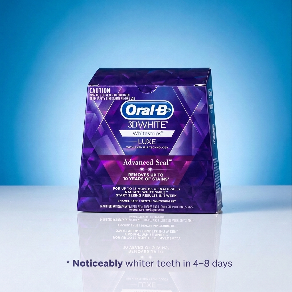 Oral-B 3D Whitening Strips Luxe Advanced Seal