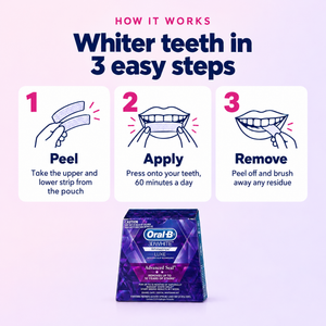 How to use Oral-B 3D Whitestrips in 3 steps