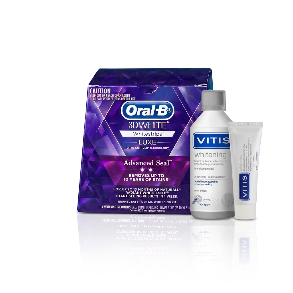 Oral-B 3D Whitestrips Luxe bundle with Vitis whitening - packshot