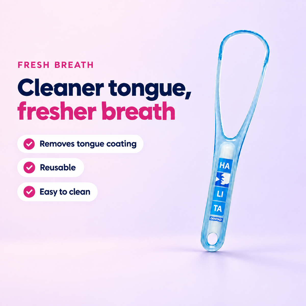 Halita Tongue Cleaner Scraper - key benefits
