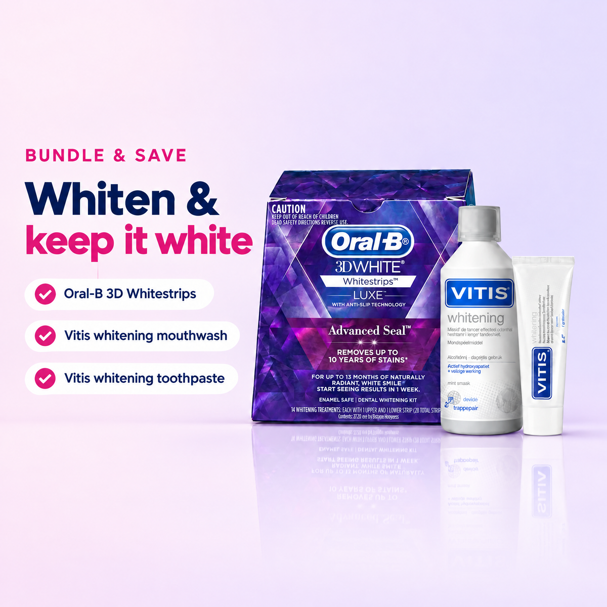 Oral-B 3D Whitestrips bundle - key benefits