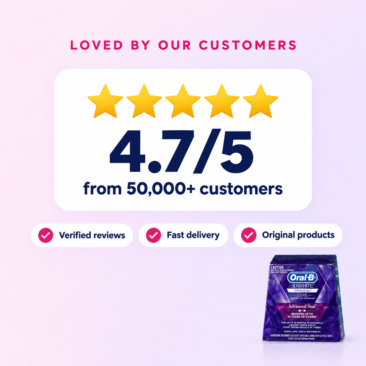 Rated 4.7/5 by customers